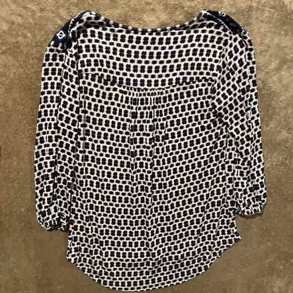 Sanctuary Top XS Womens Anabella Pullover Embroidered 3/4 Length Sleeves V-Neck - Picture 5 of 9